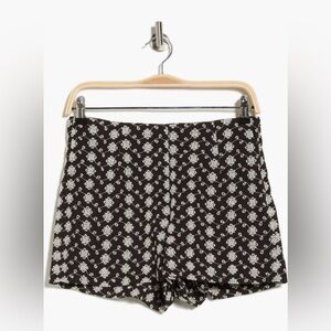Jason Wu Black and White Floral embroidered cotton Shorts